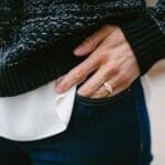 Ridge Ring with yellow gold and diamonds Ridge Ring - All yellow and diamonds on a hand.